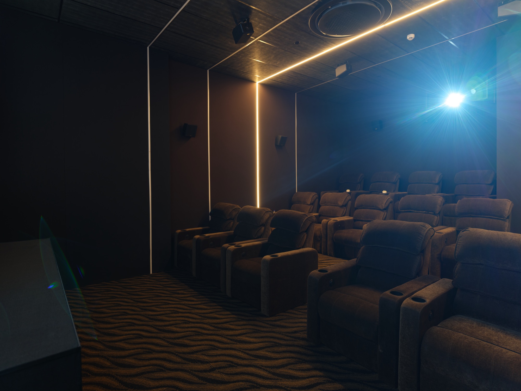 Private screening room cinema luxury bungalow for sale Ahmedabad